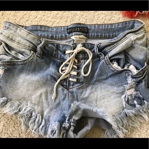Billabong lace up shorts